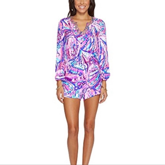 Lilly Pulitzer NWOT long sleeve romper size small. Never worn. - Picture 2 of 5